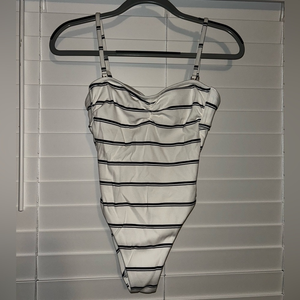 Shade & Shore White and Navy Swimsuit